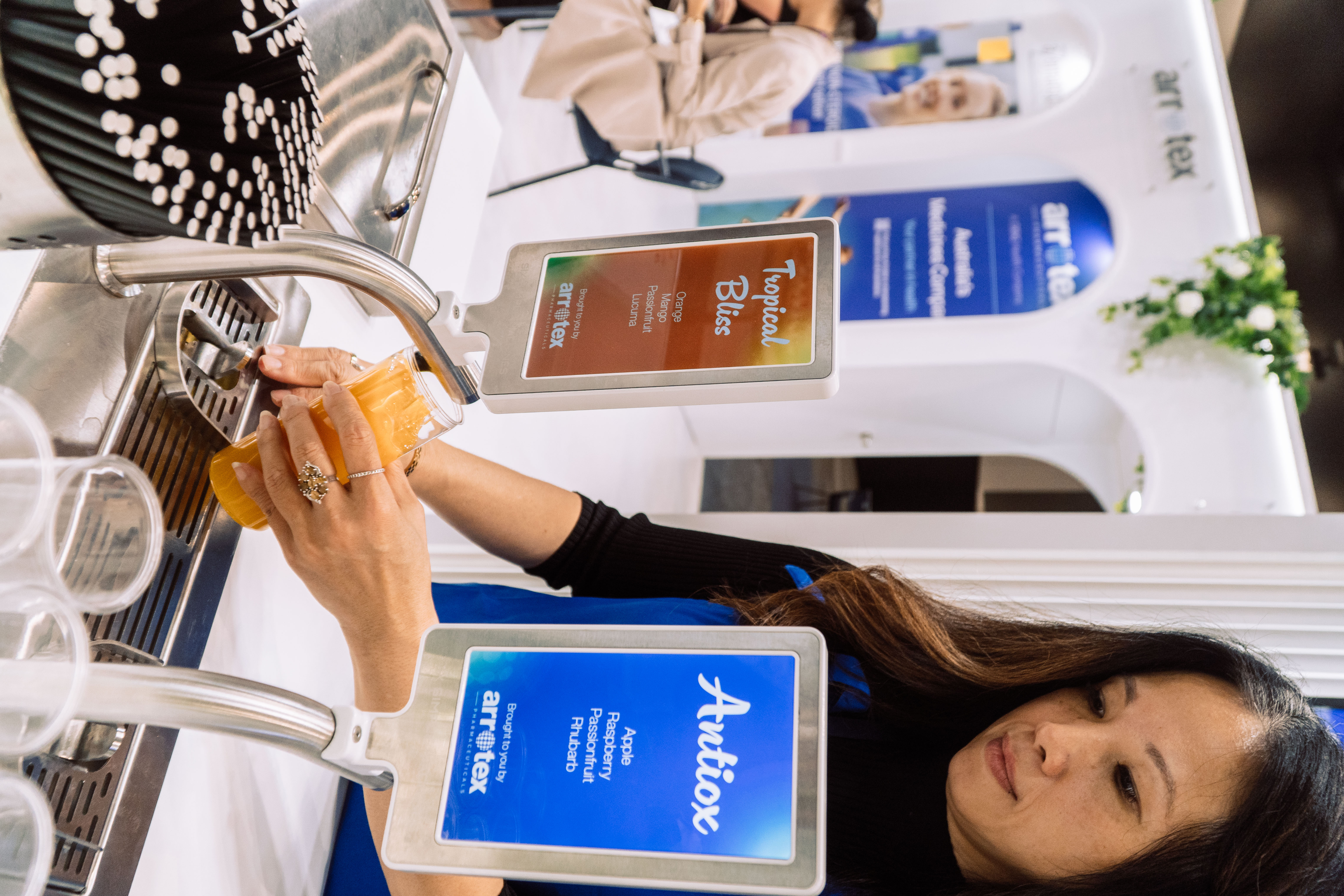 Arrotex branded juice-on-tap activation