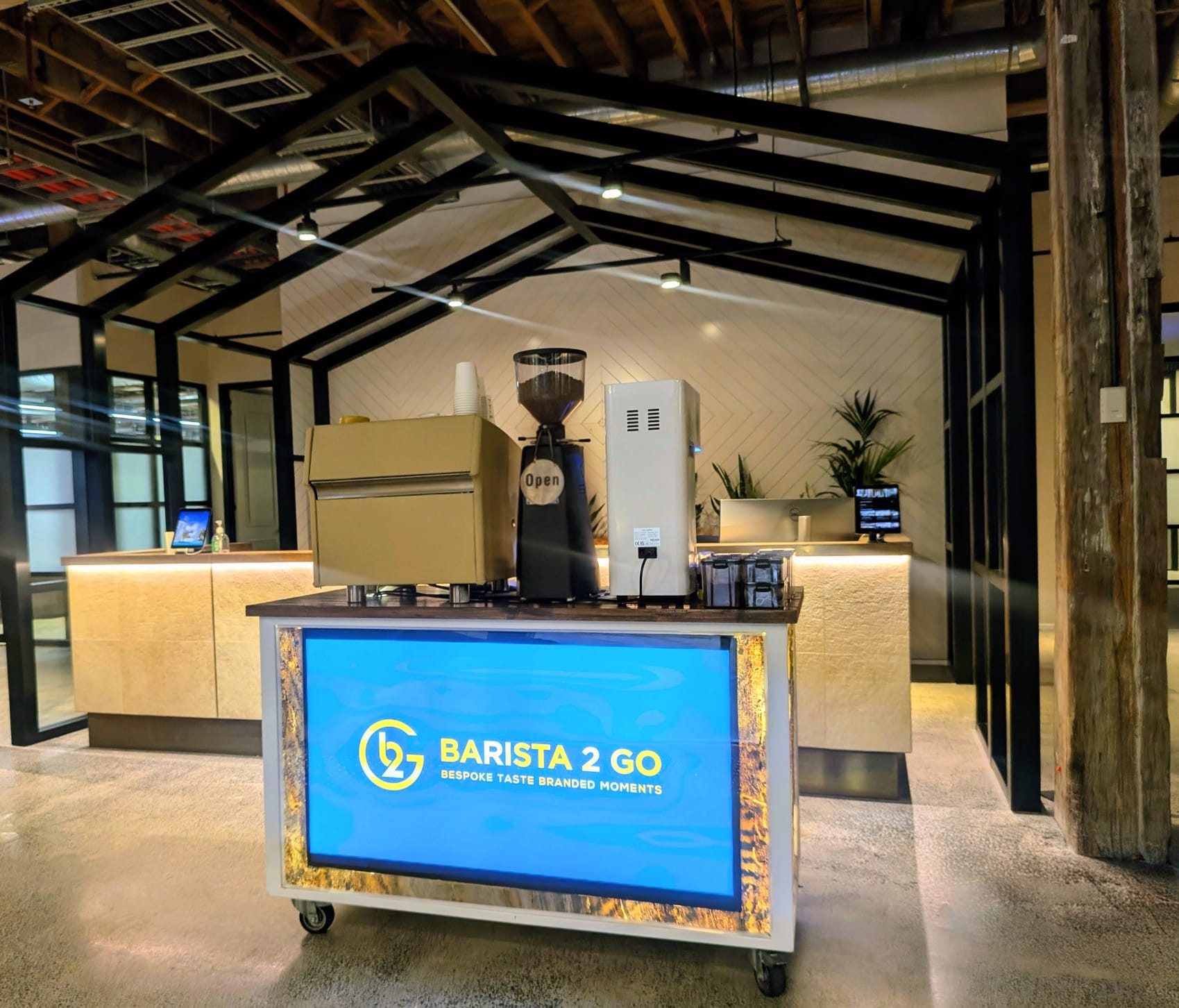 Premium branded mobile coffee cart