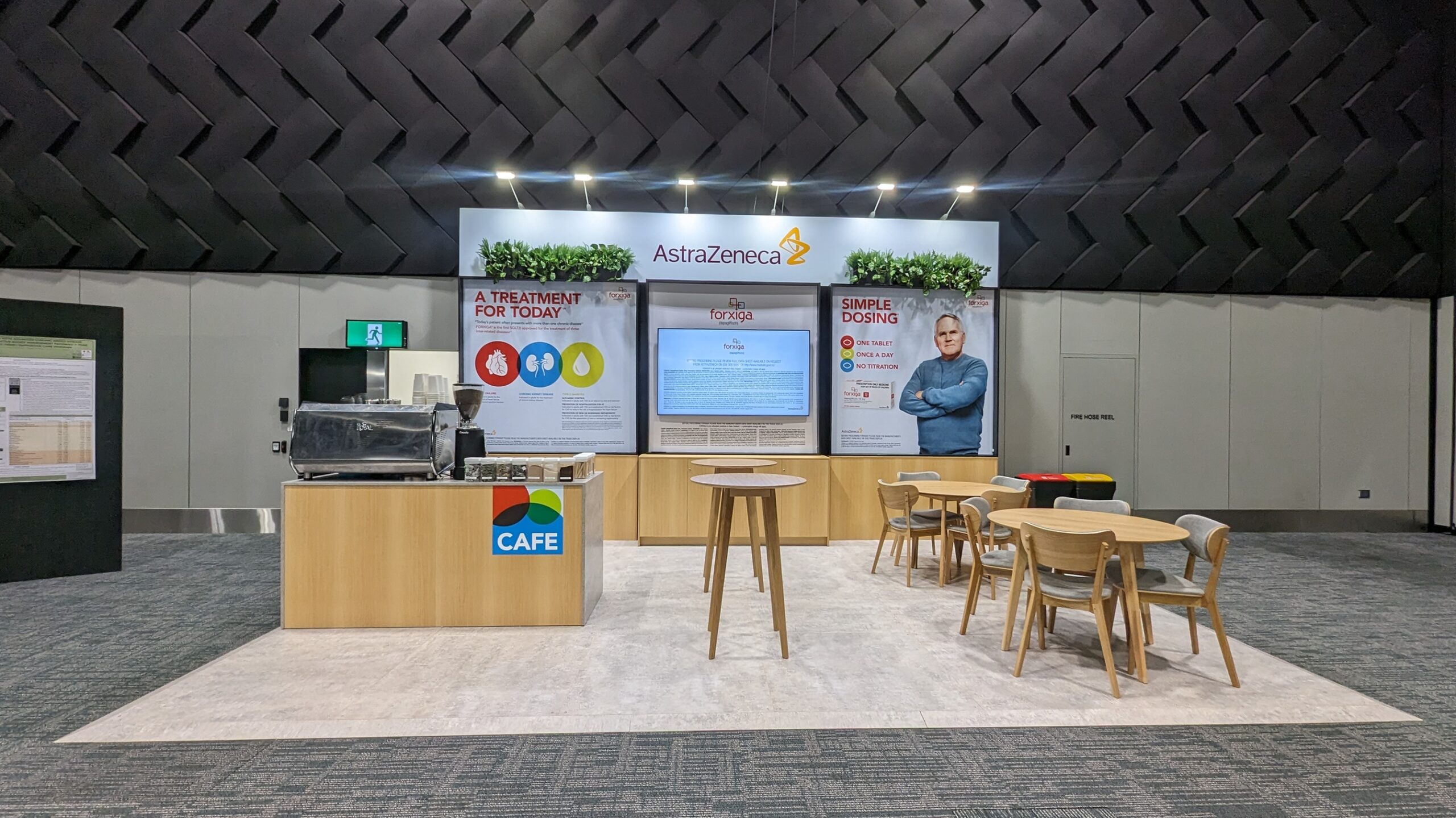 AstraZeneca CAFE conference stand