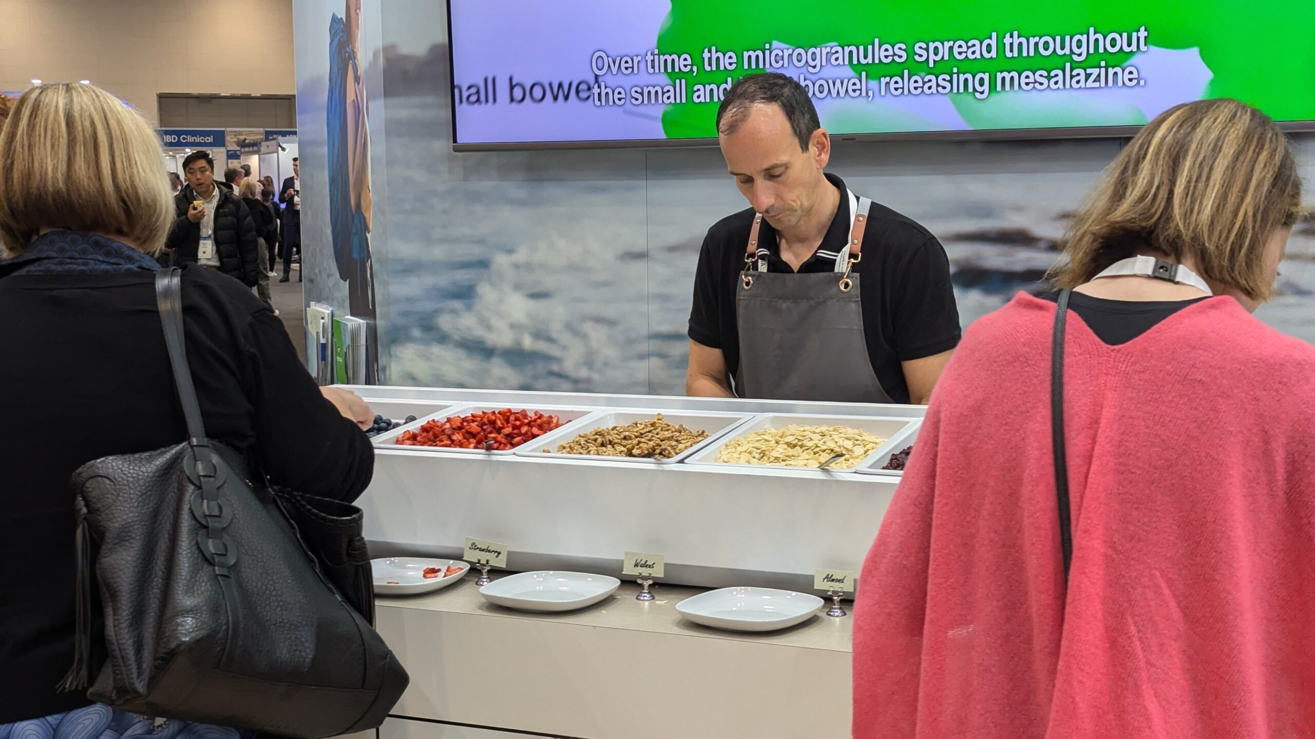 Branded coffee cart at corporate event